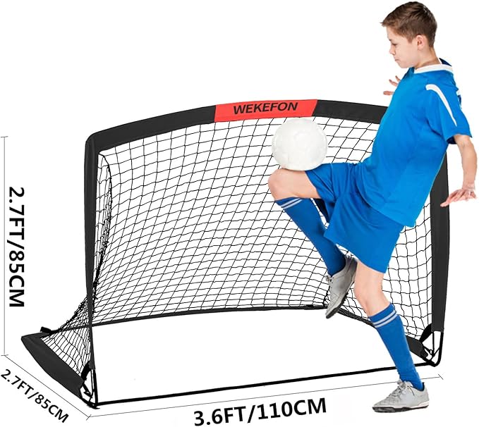 WEKEFON Soccer Goals 2 - 3.6'x2.7' Portable