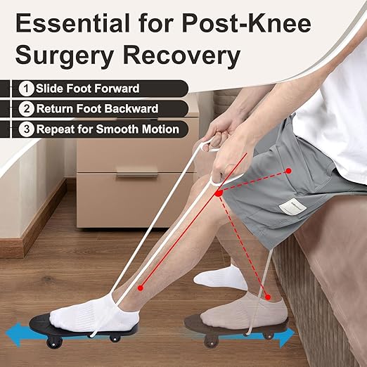 Knee Glider for Knee Replacement Recovery Aids, Ideal Knee Surgery Recovery Equipment for Physical Therapy, MCL, ACL Recovery Gift, Knee Rehabilitation Stretcher