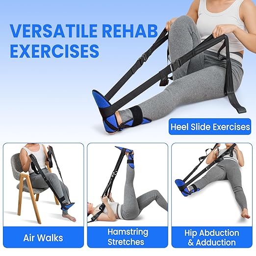 Knee Replacement Recovery Aids - Must Have Hip/Knee Surgery Recovery Equipment, Knee Rehabilitation Equipment for ACL PCL MCL Knee Surgery, Improve Mobility and Flexibility for Knee Pain