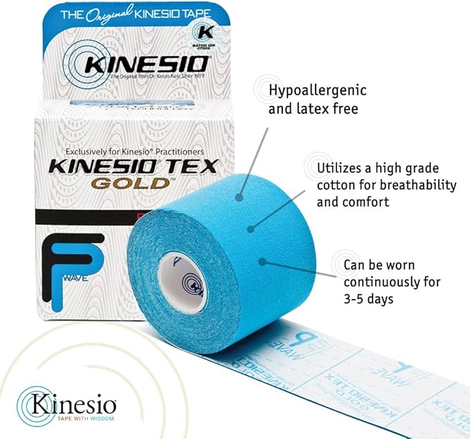 Kinesio Taping - Elastic Therapeutic Athletic Tape Tex Gold FP - Red – 2 in. x 16.4 ft