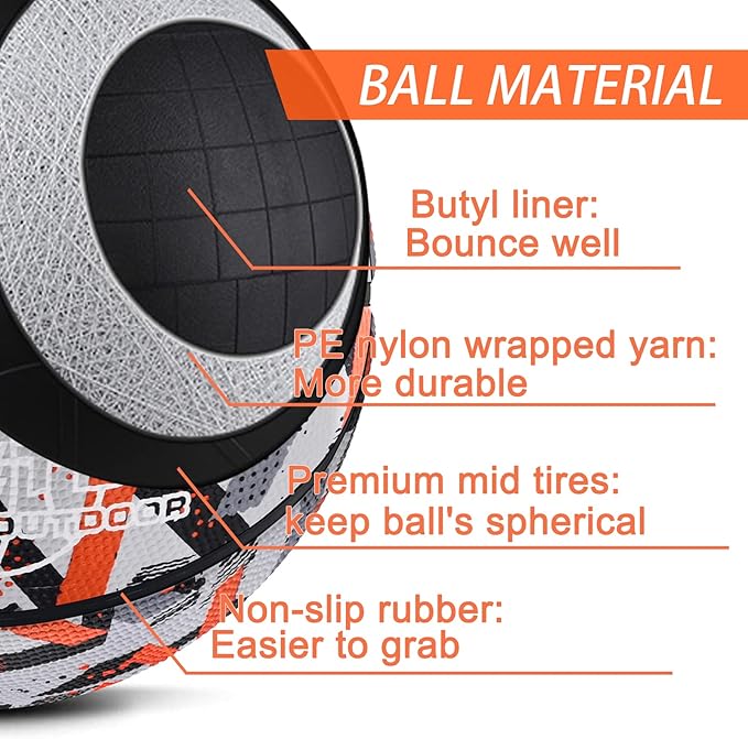 Kids Basketball Size 3(22") 5(27.5") for