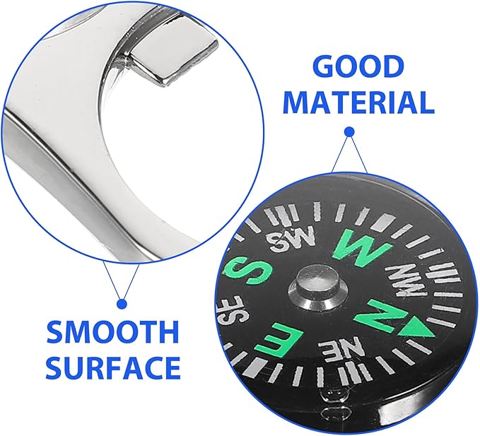 Kisangel 3pcs Compass Keychain Compass Keyring Pocket Compass