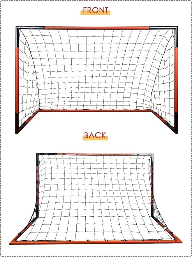 KAIHAOWIN Soccer Goal 3'x2.5' 6'x4'|8'x6'|10'x6.6'-Steel Frame