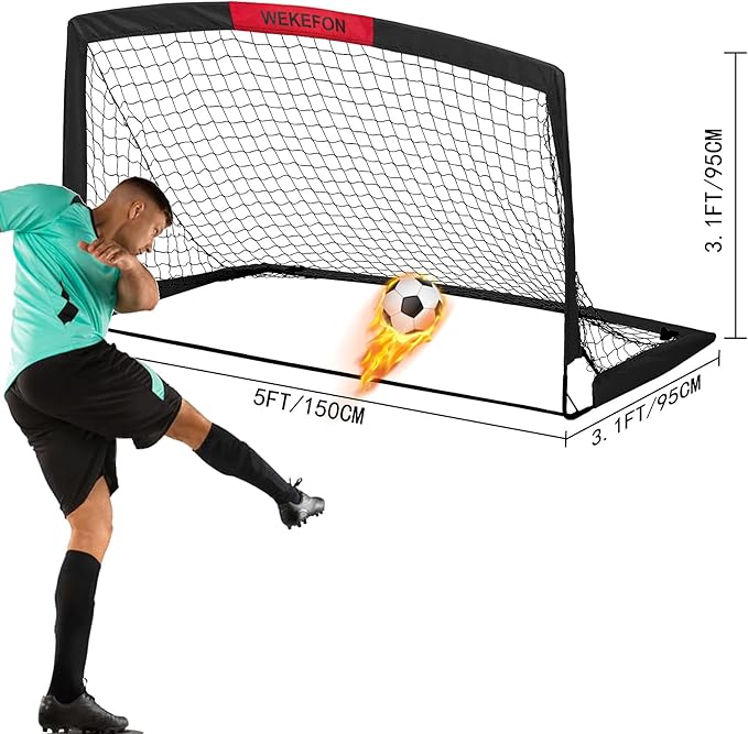 WEKEFON Soccer Goal 5' x 3.1' Portable Soccer 1 Pack
