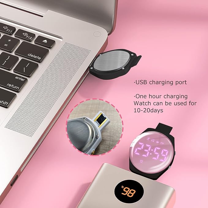 Kids Watches for Girls Boys Digital Sport Watch with Step Counter Pedometer Vibration Alarm Clock, No App Waterproof Fitness Tracker Kids Watch Boys Girls Teens Students Ages 5-16