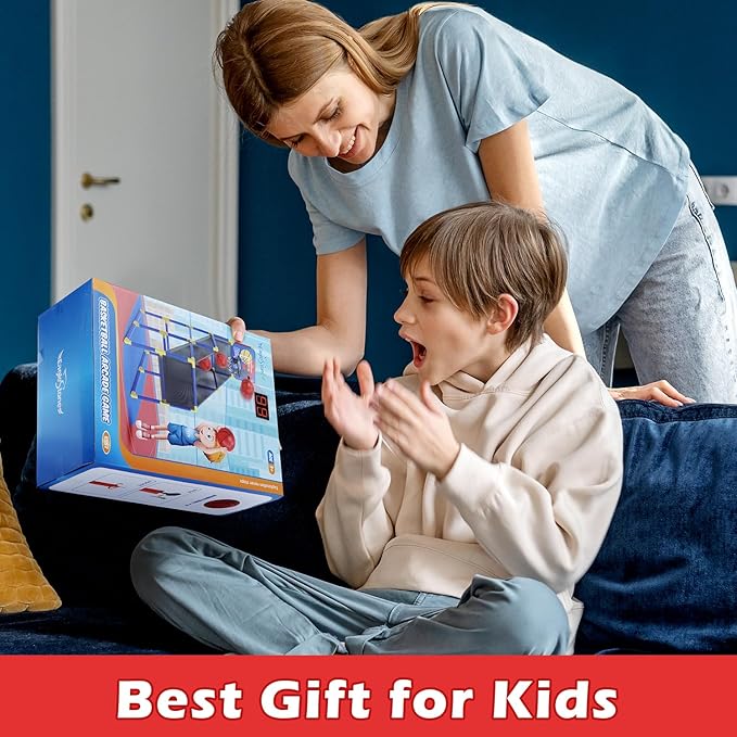 Kids Basketball Hoop Arcade Game W/Electronic Scoreboard Cheer Sound W/4 Balls, 3-6 5-7 5-7 8-12 8-12 Toddlers