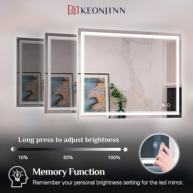 Keonjinn 42 x 32 Inch LED Mirror