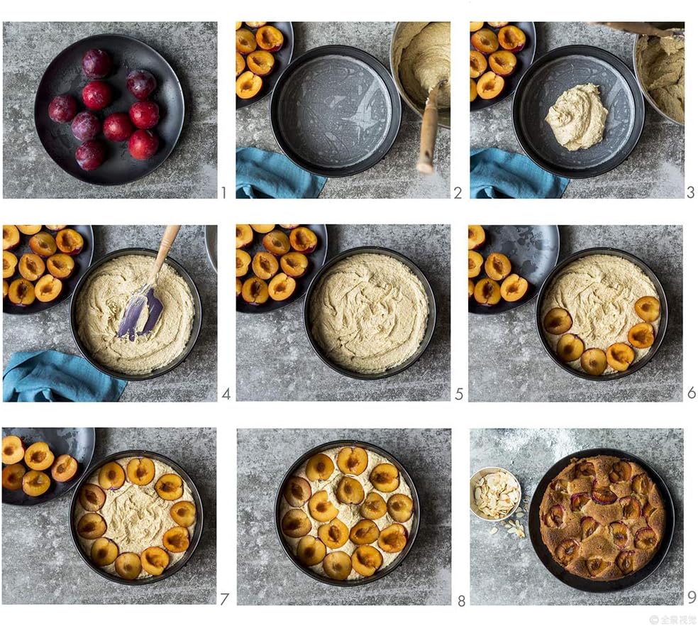 Springform Pan Set, 4-Inch Mini Cake Pan 4 Pack with 50 Pcs Parchment Paper Liners, Nonstick Leakproof for Mini Cheesecakes, Pizzas and Quiches