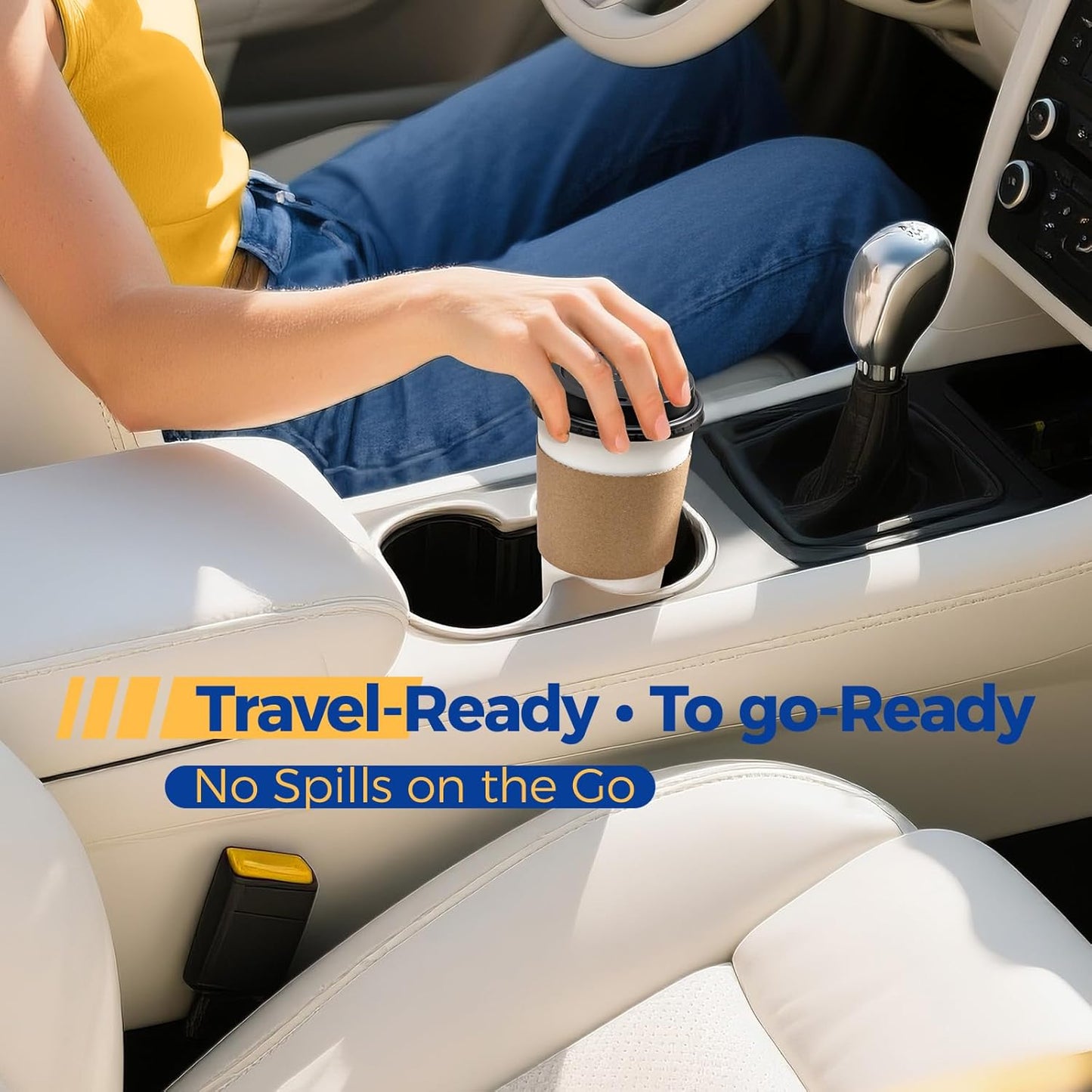 Fit Meal Prep 100 Pack 16 oz Disposable Coffee Cups with Lids, Sleeves, Leak-Proof To Go Coffee Cups with Lids, Durable Paper Cups for Hot Beverage, Home, Office, Party