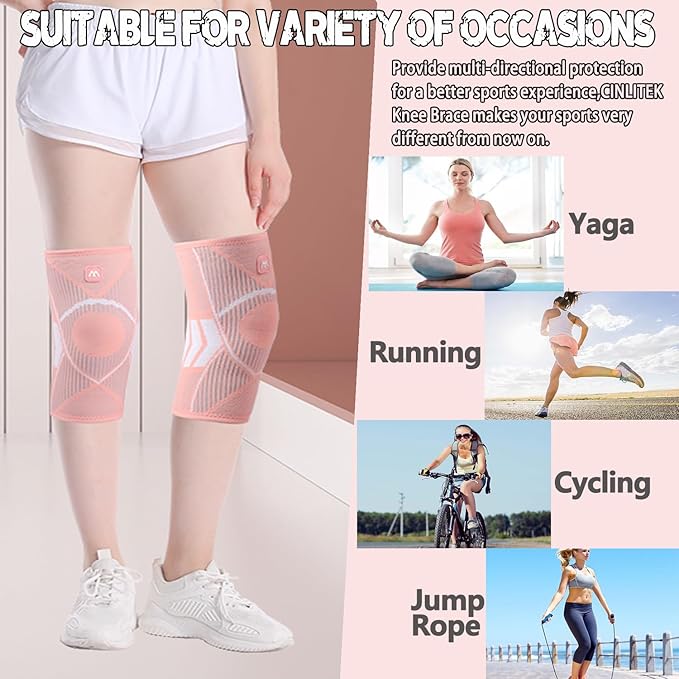 Knee Supports Brace for Joint Pain Relief, Arthritis,Injury Recovery, Ligament Injury, Meniscus Tear,Knee Pain Relief, ACL, MCL, Tendonitis, Running,Jogging Squats, Sports