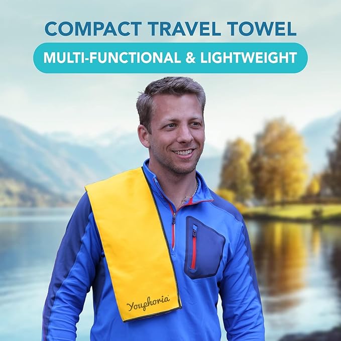 Youphoria Microfiber Travel Towel Fast Drying Lightweight -