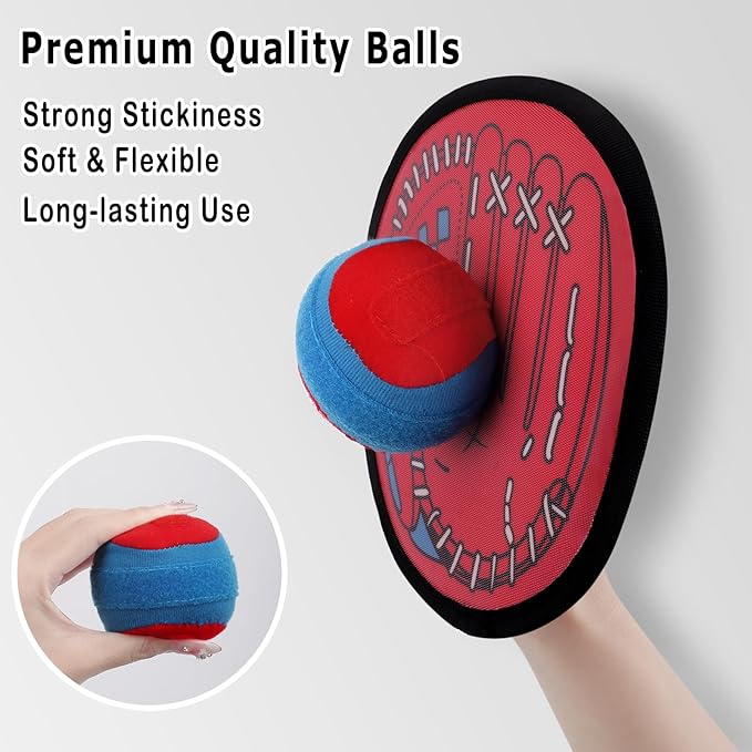 Kids Velcro Catching Balls Set - Toss and