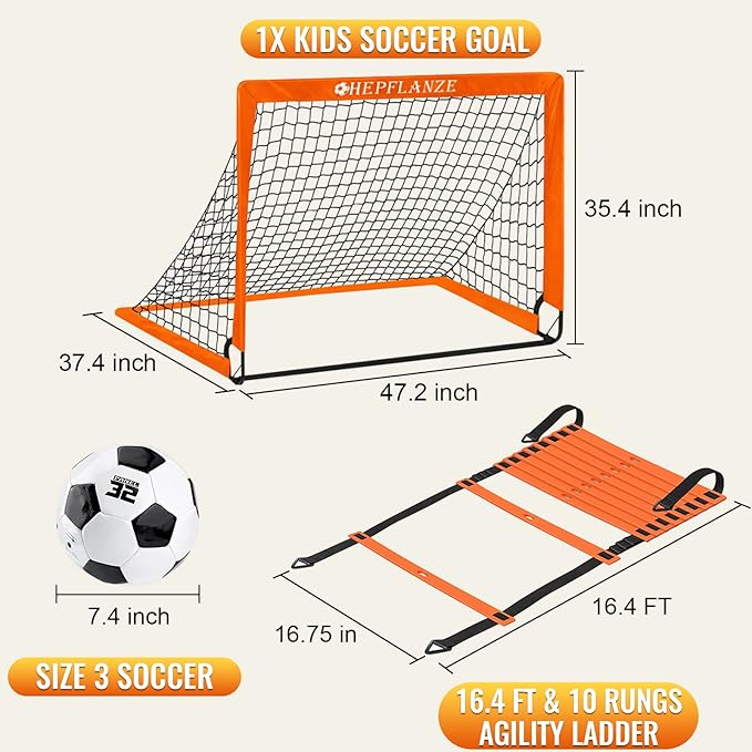 Kids Soccer Goal for Backyard Soccer Nets 4' 3' Portable