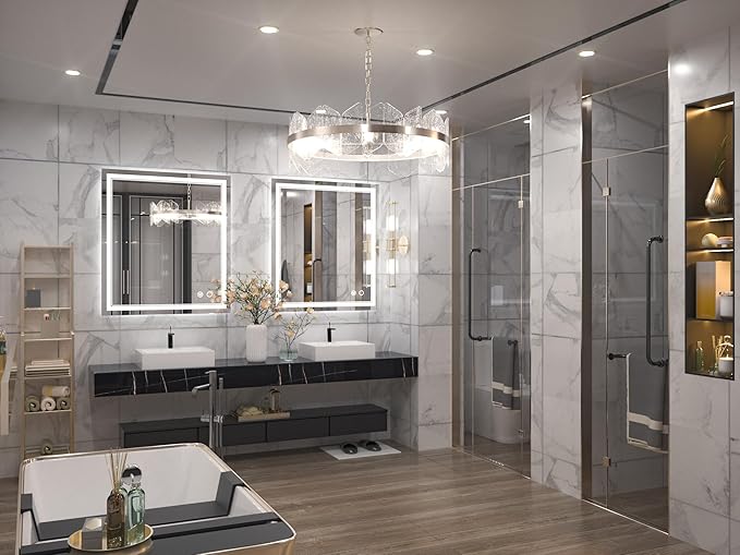Keonjinn LED Mirror for Bathroom 32 x 36