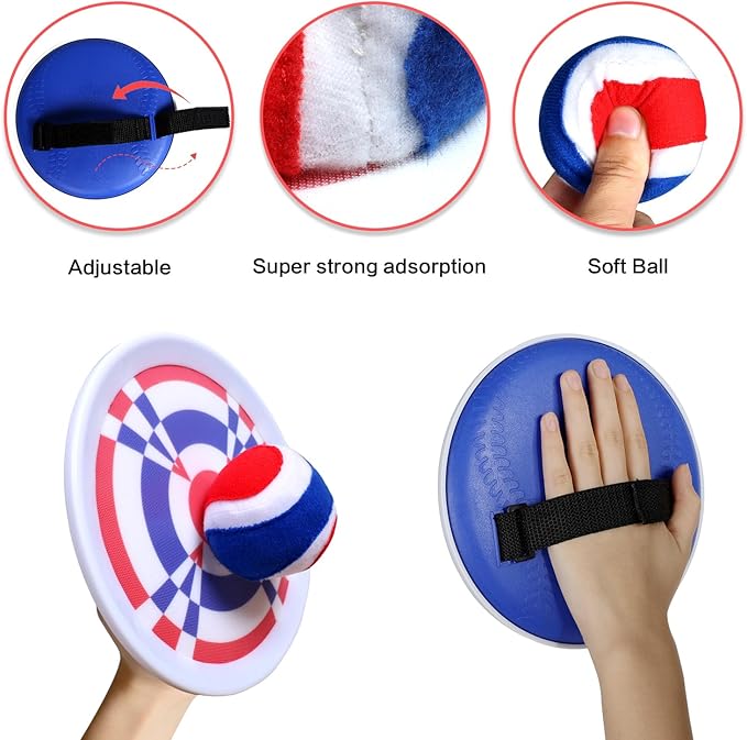 Kids Toys- Toss and Catch Ball Game Set 2 Vests, 2 Rackets, 2 Balls, 3-12/Family Boy