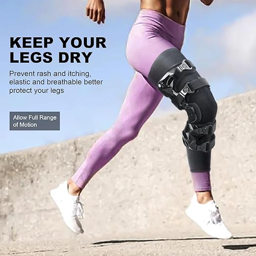 Knee Brace Undersleeve - Knee Undersleeves for Women & Men Leg Undersleeve for Knee Brace, Closed Patella, S 2 Pieces