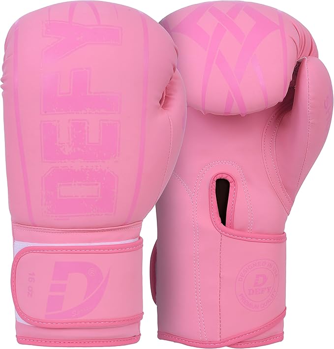 DEFY Boxing Gloves for Men & Women - Premium Quality Synthetic Leather Boxing Gloves for Training - Perfect for Punching Heavy Bags, Sparring, & Fighting Gloves