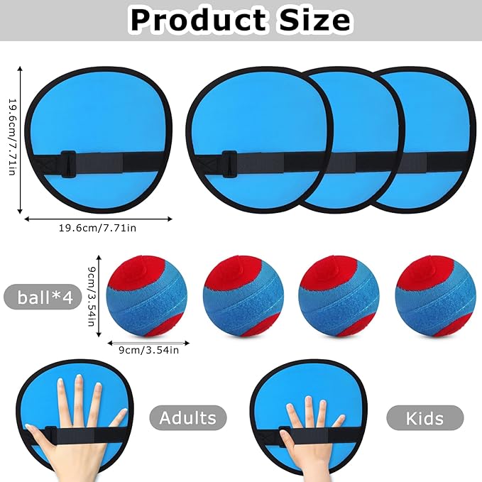 Kids Velcro Catching Balls Set - Toss and