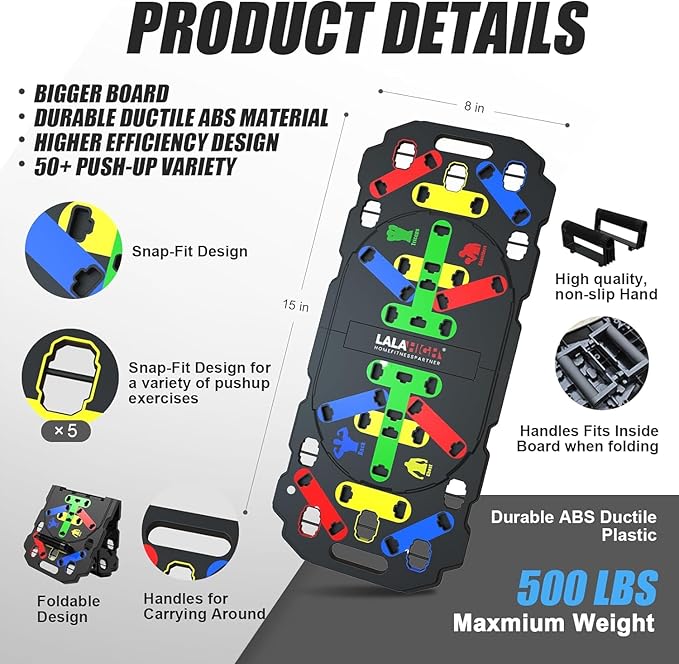 LALAHIGH Advanced 5th Gen 26-in-1 Fitness Board: Portable