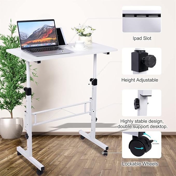 KLSMYHOKI Standing Desk Adjustable Height 16"x31.5" Height 27"-43.5"