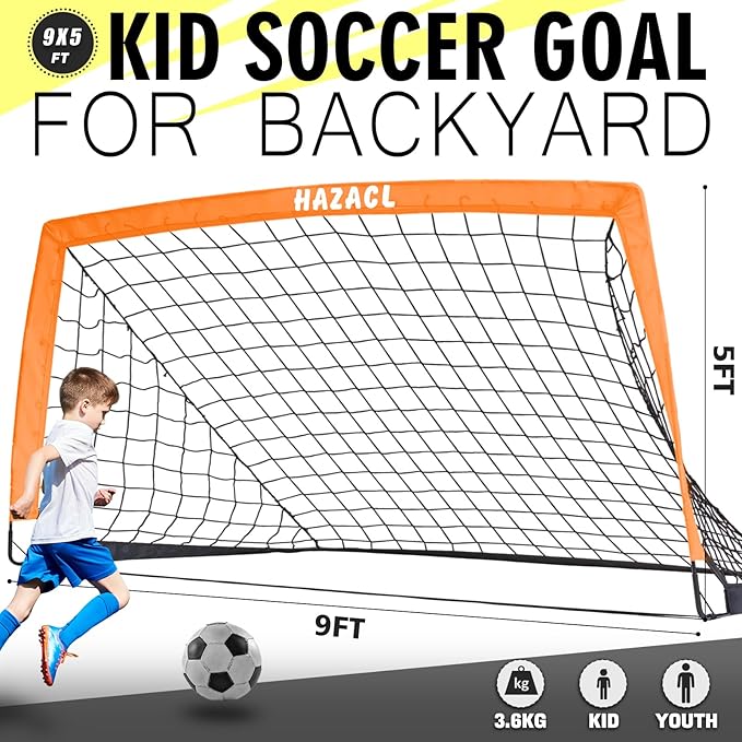 Kids Soccer Goal for Backyard 9x5 FT
