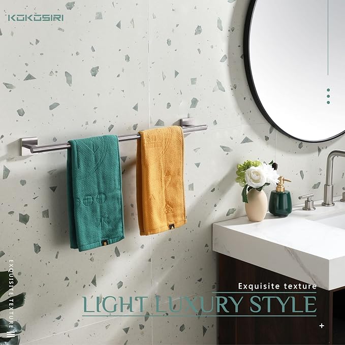 KOKOSIRI Towel Holder Bathroom Accessories Towel Bar 24 Inch B4005BR-L24