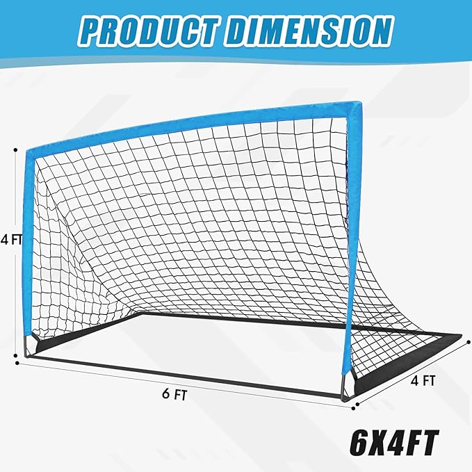 KTRIO Soccer Goal Soccer Net 6x4 ft