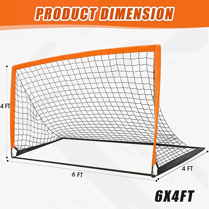 KTRIO Soccer Goal Soccer Net 6x4 ft