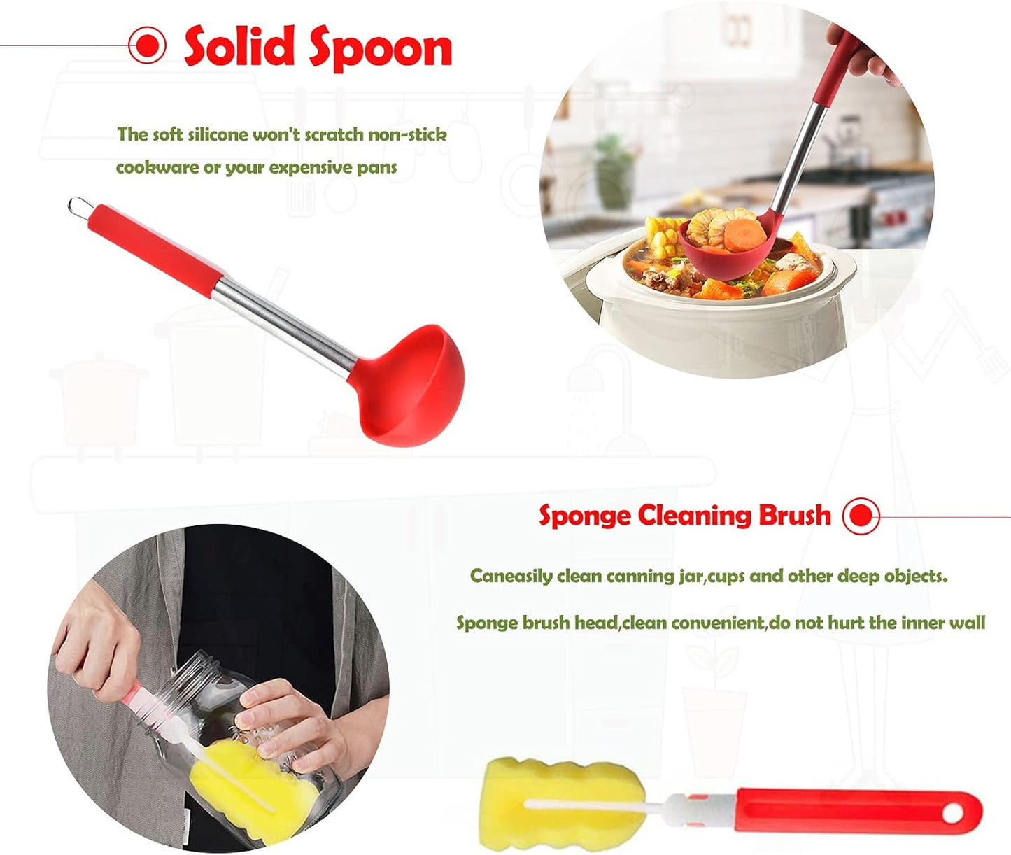 Canning Kit - Canning Supplies 9-Piece丨430 Stainless Steel Rack,Funnel,Jar Lifter,Jar Wrench,Lid Lifter,Tongs,Spoon,Cleaning Brush/Bubble Remover Tool.Suitable for all beginners and professionals.