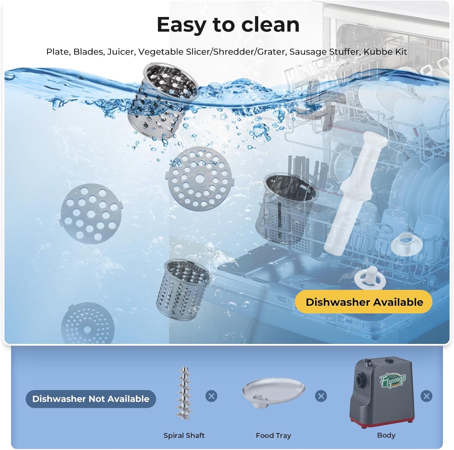 Meat Grinder Electric 9-In-1 Grinder 1700W For Meat with Attachments Sausage Maker, Kubbe Kit Stainless Steel Juicer, 3 Grinding Plates Meat Grinder for Home & Kitchen