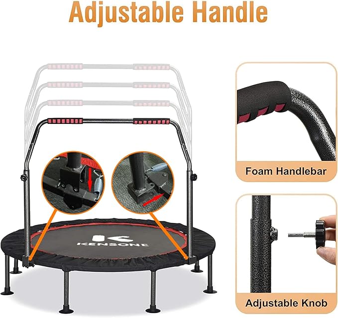 KENSONE 40"/48" Foldable Mini Trampoline 330/450 lbs