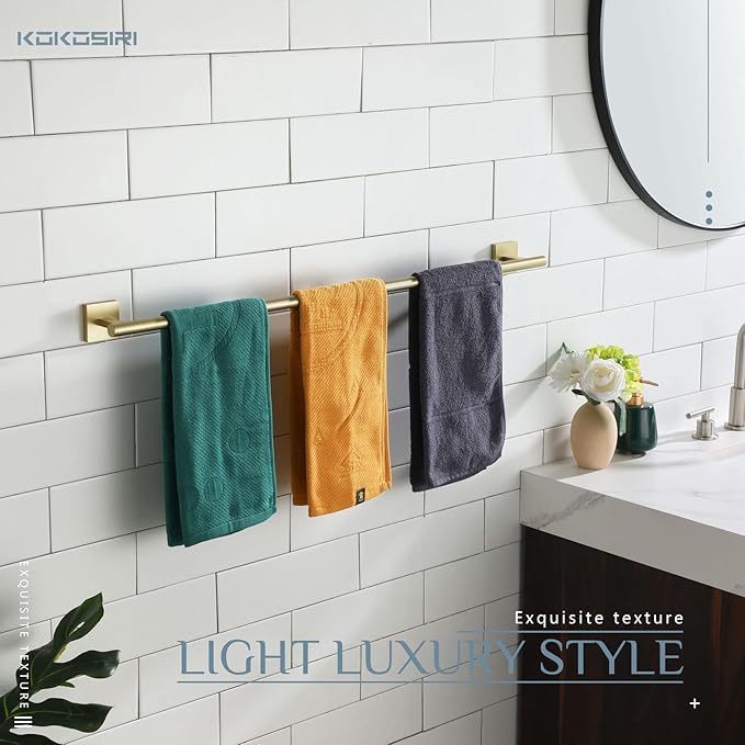 KOKOSIRI Bathroom Towel Bar 32'' Towel Holder 32 Inch, 2 Pack B4005BG-L32-P2