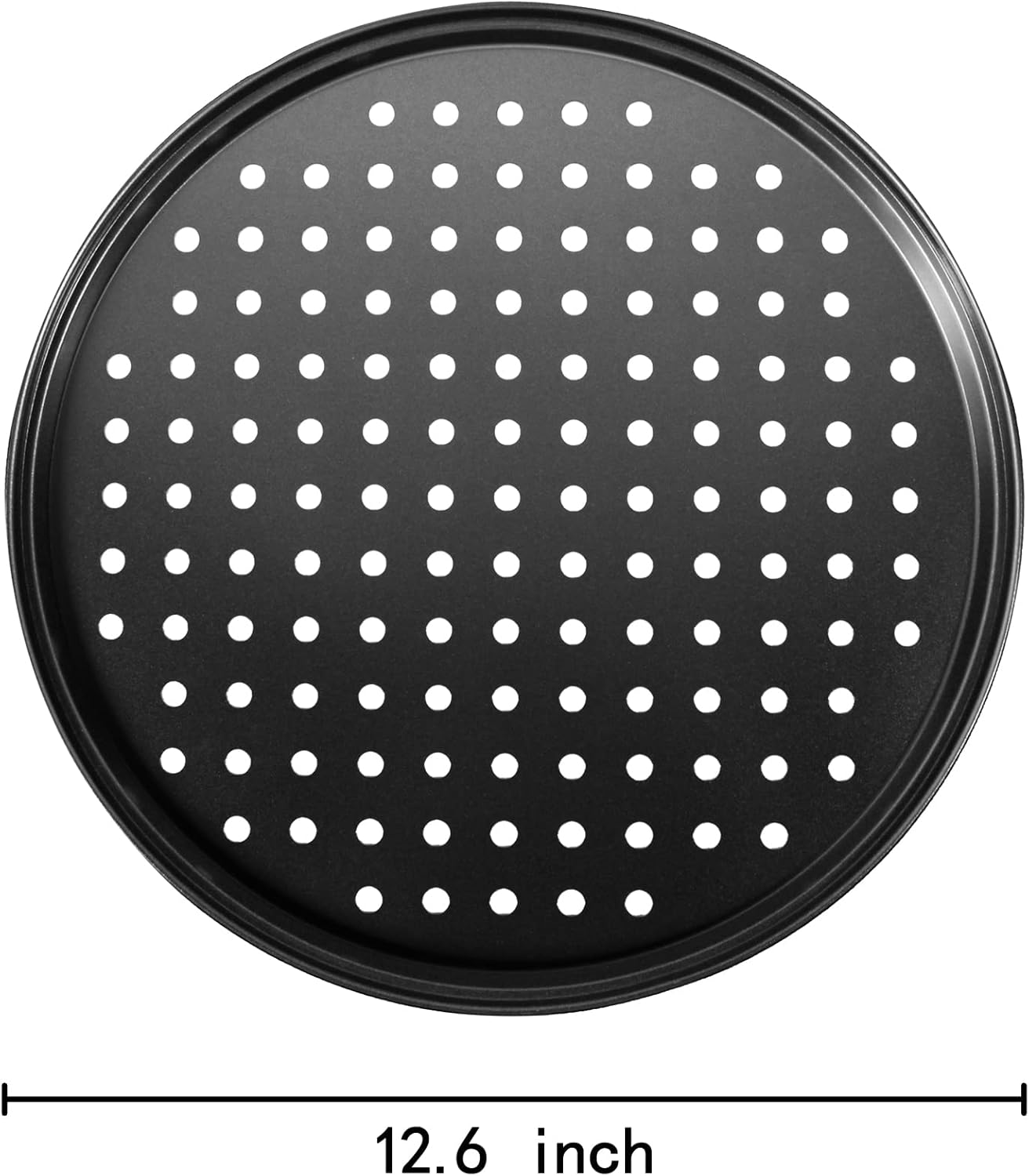 Pizza Steel Pan for Oven, Pizza Crisper Pan with Holes 12 Inch, Nonstick Round Pizza Baking Sheet Oven Tray, Perforated Carbon Steel Pizza Bakeware For Home Restaurant Kitchen Baking