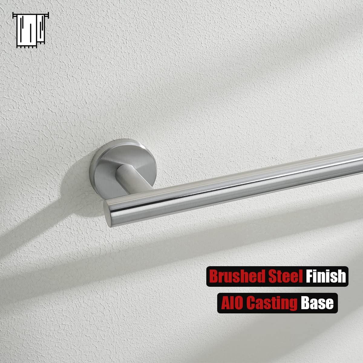 JQK Bath Towel Bar, 33 Inch 304 Stainless Steel Thicken 0.8mm Single Towel Rack for Bathroom, Towel Holder Brushed Finished Wall Mount, Useable Length 30 Inch, TB110L30-BN