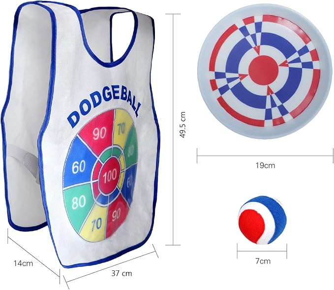 Kids Toys- Toss and Catch Ball Game Set 2 Vests, 2 Rackets, 2 Balls, 3-12/Family Boy