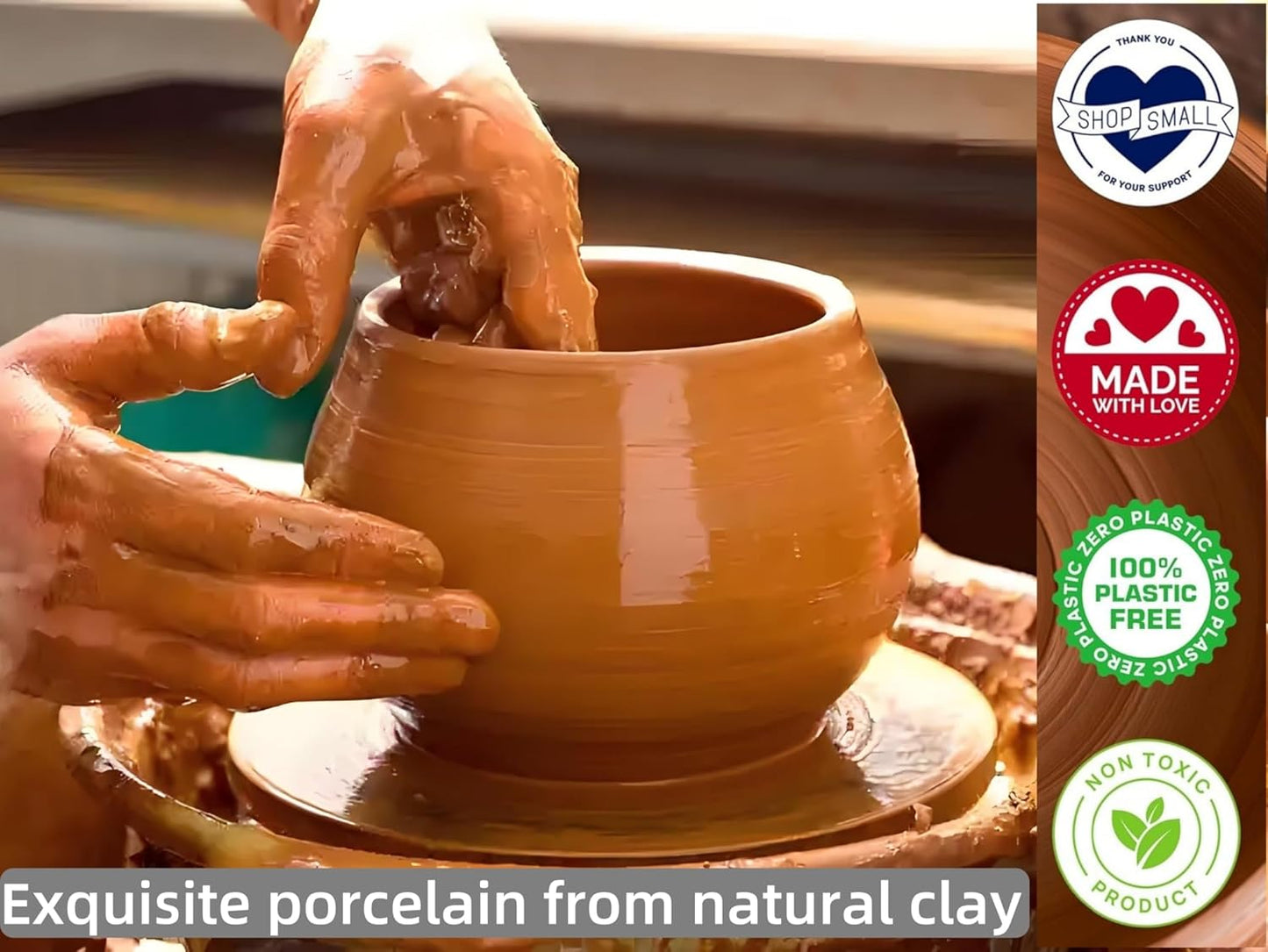 Medium Stoneware Kitchen Utensil Holder for Kitchen Counter Short Cooking Utensil Holder for Countertop Spatula Holder Small Utensil Crock Cutlery Holder Silverware Caddy Flower Vase (Firework)