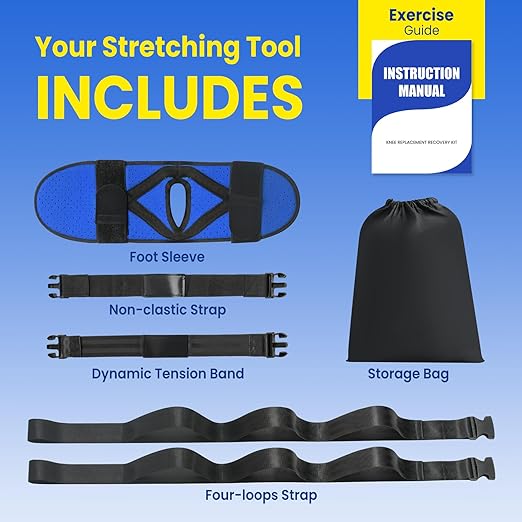Knee Replacement Recovery Aids - Must Have Hip/Knee Surgery Recovery Equipment, Knee Rehabilitation Equipment for ACL PCL MCL Knee Surgery, Improve Mobility and Flexibility for Knee Pain