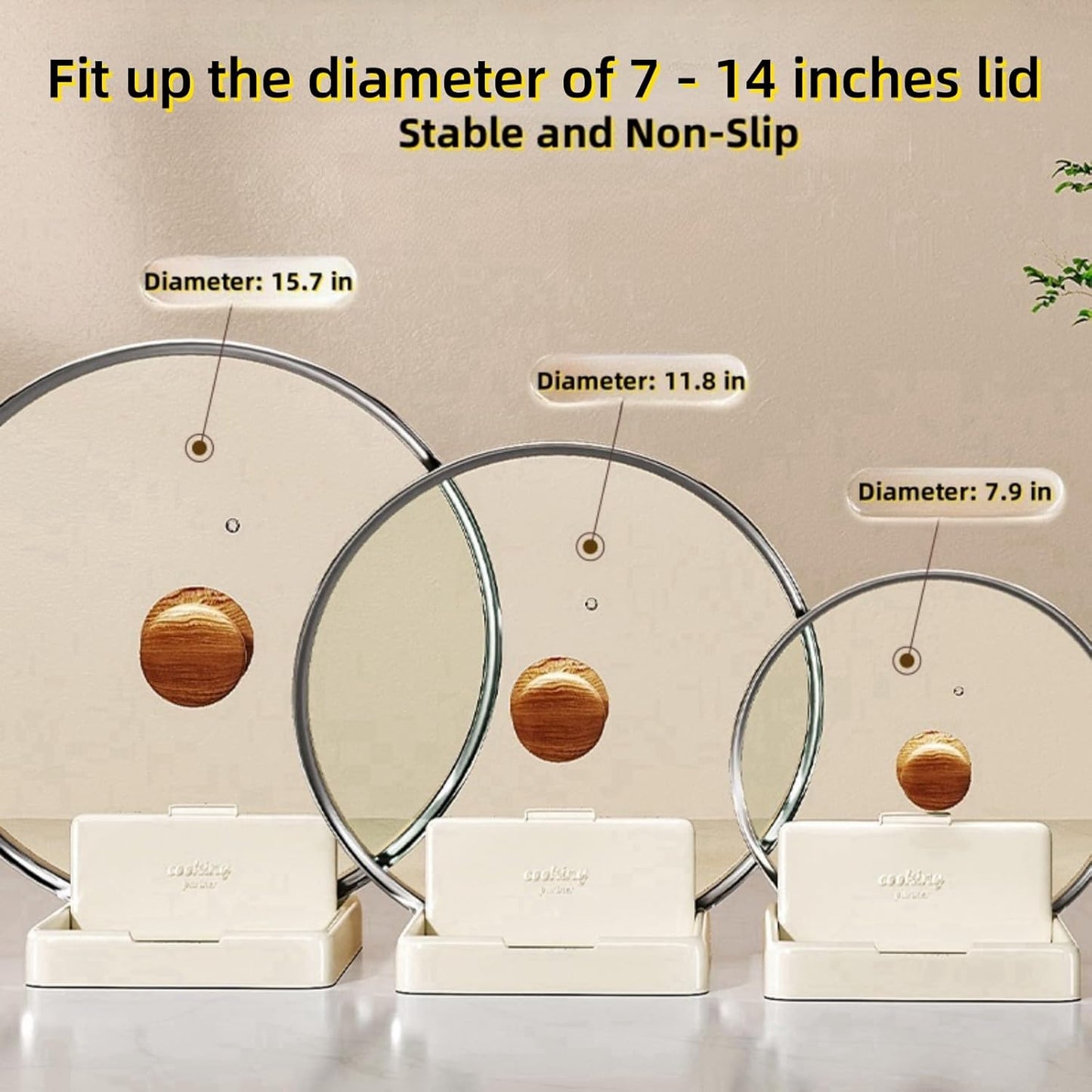 Spoon Rest with Pot Lid Holder for Stove Top, Utensil Rest & Spoon holder for Kitchen Counter, Stove Top, Heat Resistant Kitchen Utensil Holder for Spatulas Holder, Pot Lid, Tongs, Ladles