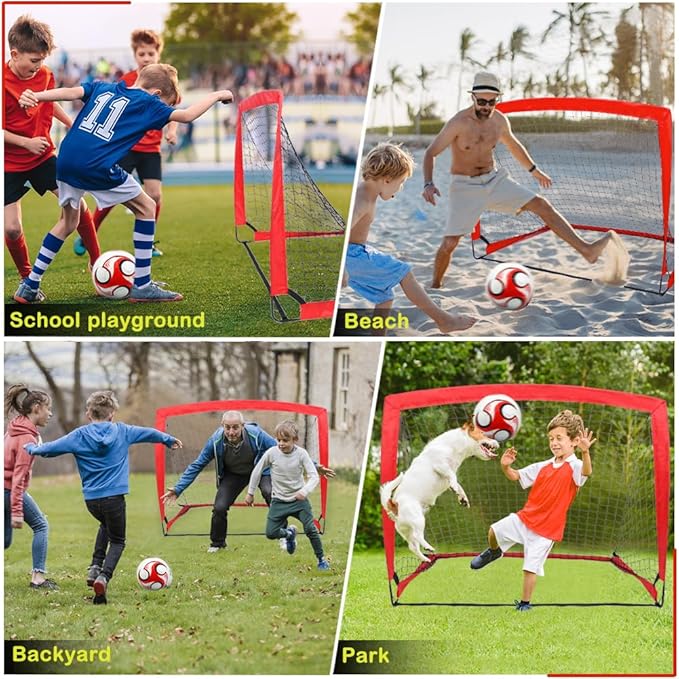 Kids Soccer Goal Set Pop Up Backyard Soccer