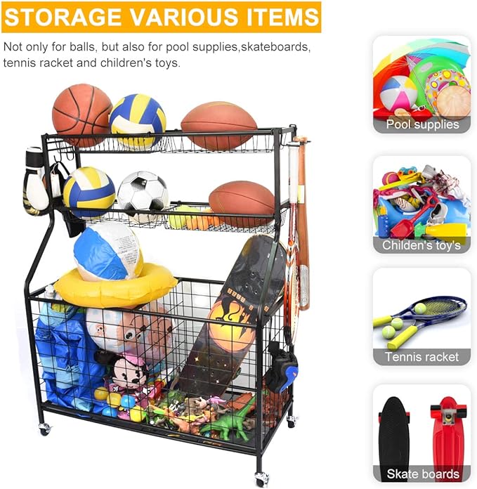 Kinghouse Garage Sports Equipment Organizer