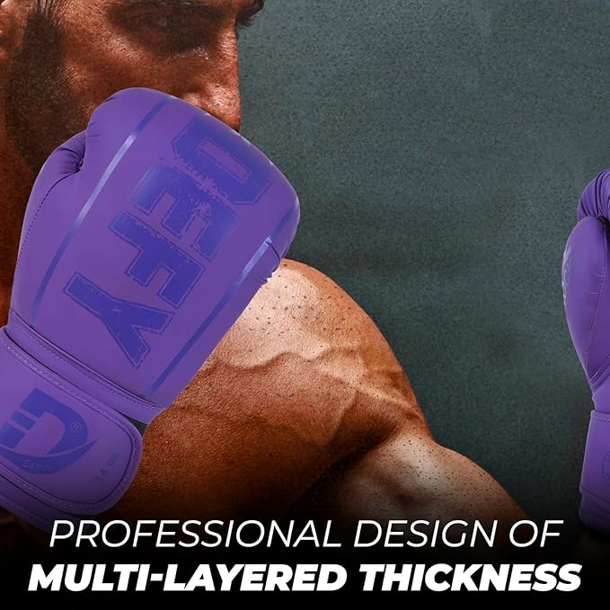 DEFY Boxing Gloves for Men & Women - Premium Quality Synthetic Leather Boxing Gloves for Training - Perfect for Punching Heavy Bags, Sparring, & Fighting Gloves
