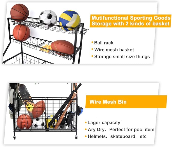 Kinghouse Garage Sports Equipment Organizer