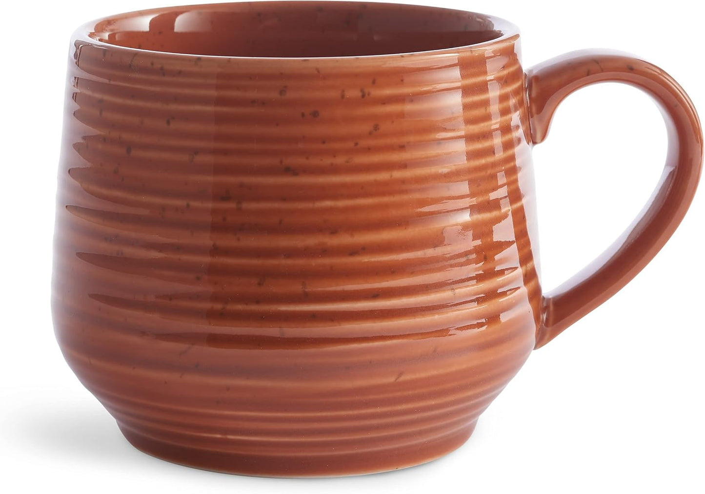 Sango Siterra Painter's Palette 17.5 oz. Assorted Color Stoneware Mug Set – Service for 4, Earthy Reactive Glaze, Microwave & Dishwasher Safe, for Everyday Dining & Entertainment