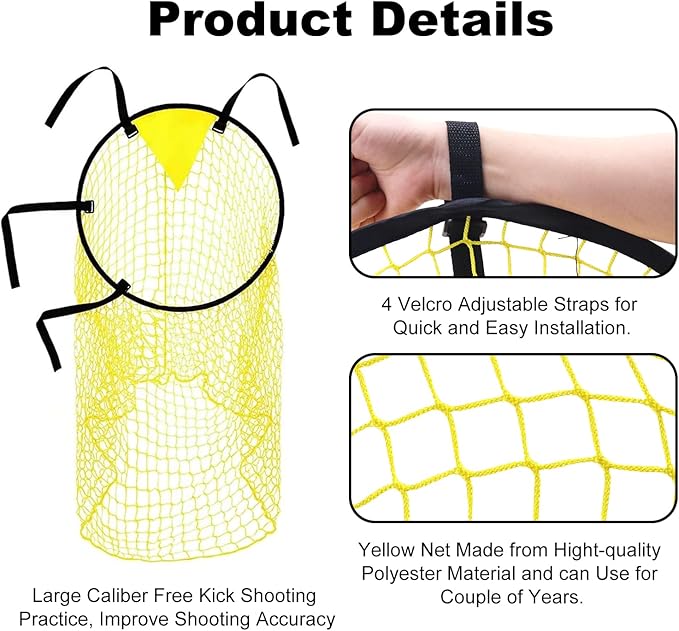 Krijues 2PCS Soccer Goal Target Nets for Shootings