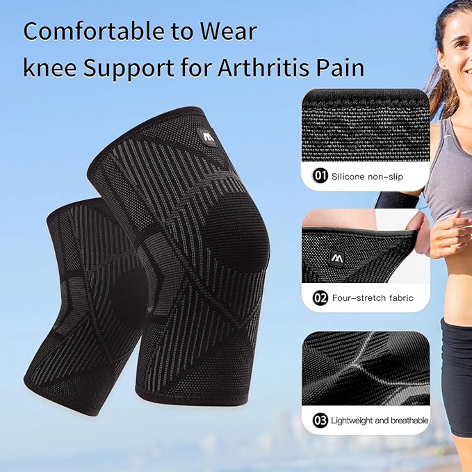 Knee Supports Brace for Joint Pain Relief, Arthritis,Injury Recovery, Ligament Injury, Meniscus Tear,Knee Pain Relief, ACL, MCL, Tendonitis, Running,Jogging Squats, Sports