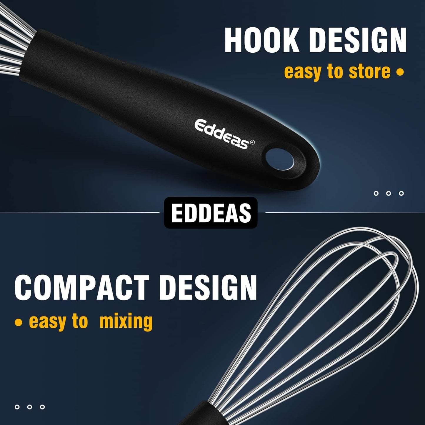 Mini Whisks - Small Whisks (7 and 5.5 inch )Stainless Steel,Kitchen Balloon Whisk, Sturdy Wires & Strong Handles,Suitable for Egg, Espresso, Hot chocolate, sauces
