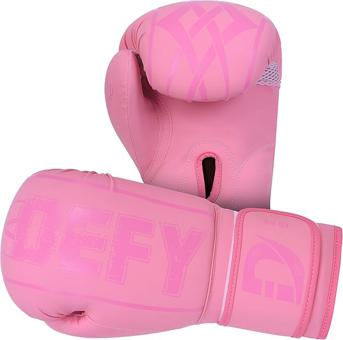 DEFY Boxing Gloves for Men & Women - Premium Quality Synthetic Leather Boxing Gloves for Training - Perfect for Punching Heavy Bags, Sparring, & Fighting Gloves