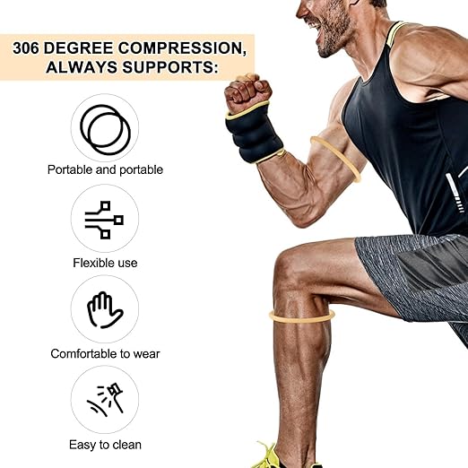 4pcs Patellar Tendon Support Strap, Silicone Patellar Knee Band Flexible Patella Knee Strap Reusable Patellar Tendon Knee Ring Brace for Basketball Running Soccer Hiking Jumpers