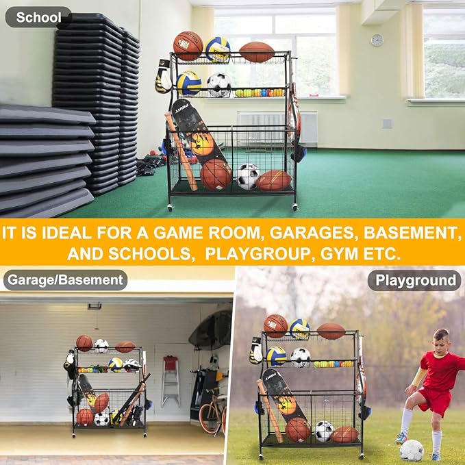 Kinghouse Garage Sports Equipment Organizer
