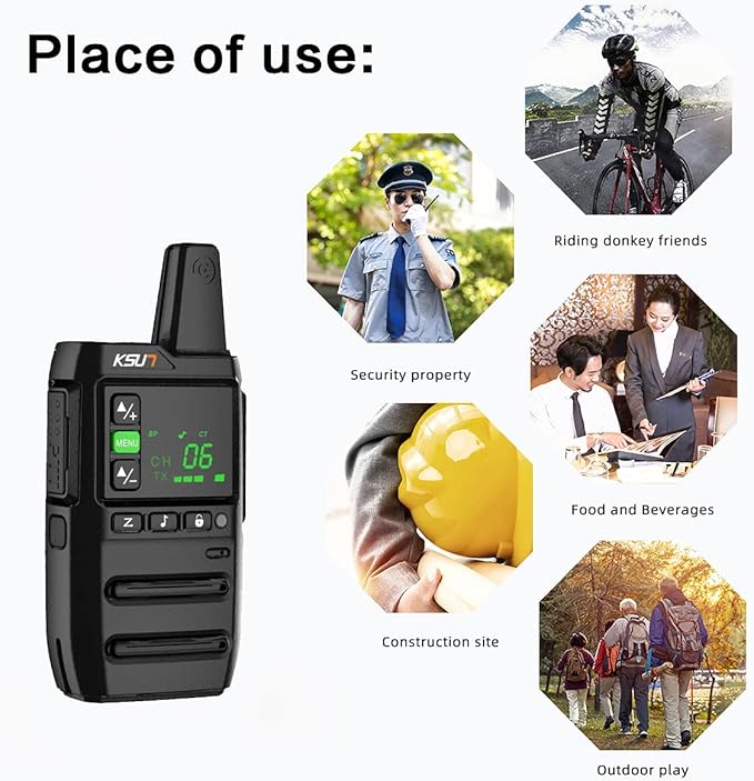 KSUN Long Range Walkie Talkies for Adults 22 FRS GZ20 (2 (2 Pack)